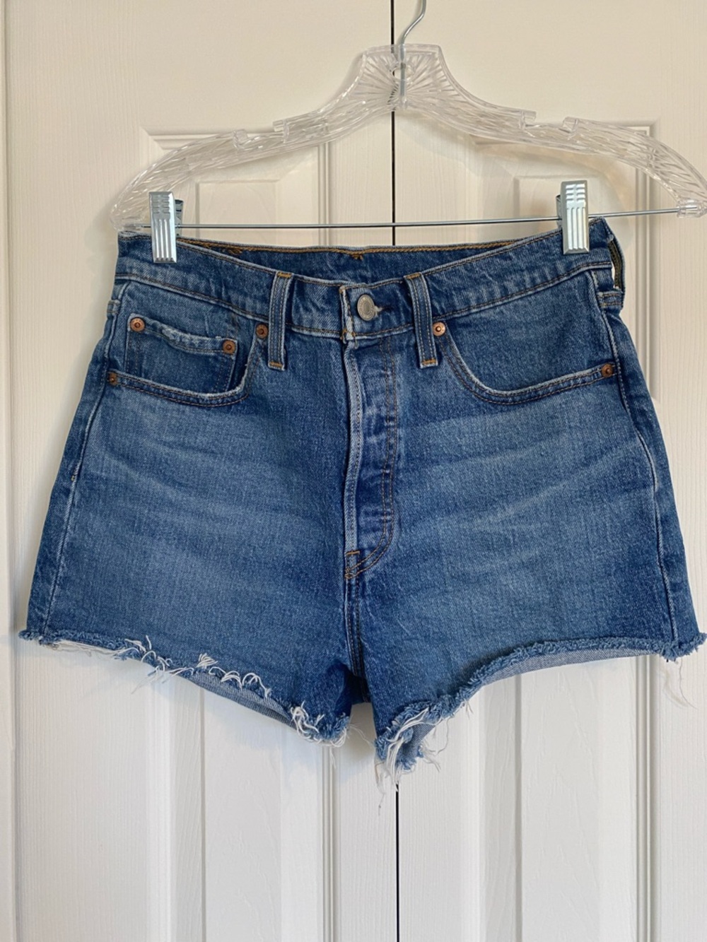 Levi’s 501 High-Rise Denim Shorts in Blue